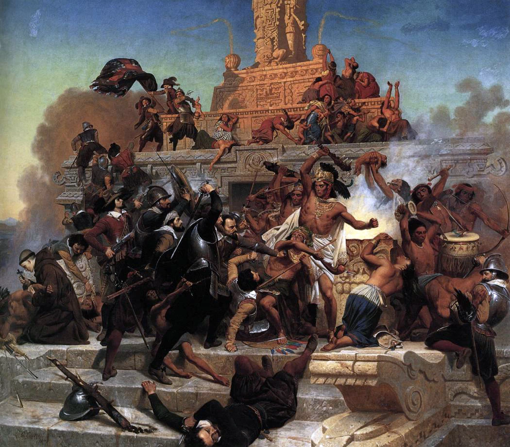 Assalto al Teocalli da parte di Cortez e delle sue truppe, 1848 - Wadsworth Atheneum, Hartford